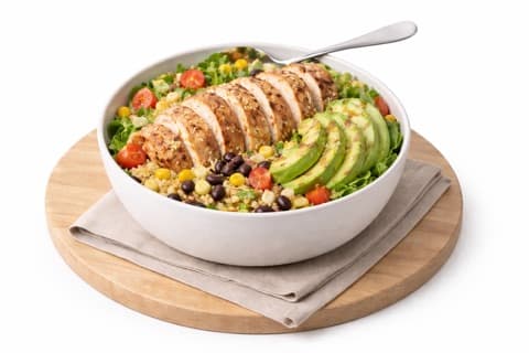 avocado chicken bowl